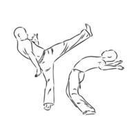 desenho vetorial de capoeira vetor