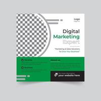 webinar de negócios para postagem de mídia social de marketing digital para postagem de mídia social, design de forma geométrica de modelo de banner de negócios para elementos abstratos atraentes postar espaço de fundo para texto vetor