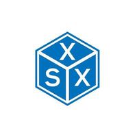 design de logotipo de carta xsx em fundo branco. conceito de logotipo de letra de iniciais criativas xsx. design de letra xsx. vetor