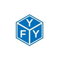 design de logotipo de carta yfy em fundo branco. conceito de logotipo de carta de iniciais criativas yfy. design de letra yfy. vetor