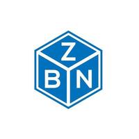 design de logotipo de carta zbn em fundo branco. conceito de logotipo de letra de iniciais criativas zbn. design de letra zbn. vetor