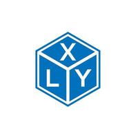 design de logotipo de letra xly em fundo branco. xly conceito de logotipo de letra inicial criativa. design de letra xly. vetor