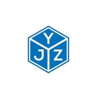 design de logotipo de carta yjz em fundo branco. conceito de logotipo de letra de iniciais criativas yjz. design de letra yjz. vetor
