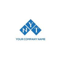 nyt design de logotipo de carta em fundo branco. conceito de logotipo de letra de iniciais criativas nyt. nyt design de letras. vetor