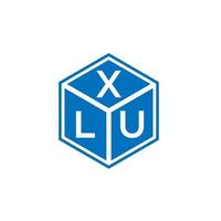 design de logotipo de letra xlu em fundo branco. conceito de logotipo de letra de iniciais criativas xlu. design de letra xlu. vetor