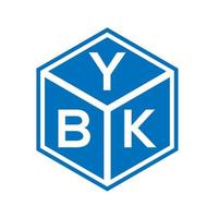 design de logotipo de carta ybk em fundo branco. conceito de logotipo de letra de iniciais criativas ybk. design de letra ybk. vetor