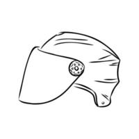 desenho vetorial de capacete de motocicleta vetor