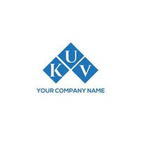 design de logotipo de carta kuv em fundo branco. kuv conceito de logotipo de letra de iniciais criativas. design de letra kuv. vetor