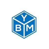 design de logotipo de carta ybm em fundo branco. conceito de logotipo de letra de iniciais criativas ybm. design de letra ybm. vetor