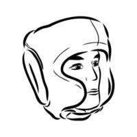desenho vetorial de capacete de boxe vetor