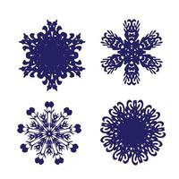 desenho vetorial de roseta de floco de neve vetor