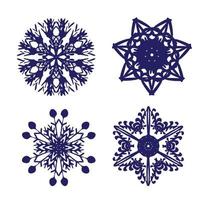 desenho vetorial de roseta de floco de neve vetor