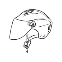 desenho vetorial de capacete de motocicleta vetor