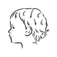 desenho vetorial de perfil infantil vetor
