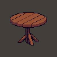 mesa de pixel art de vetor de madeira editável