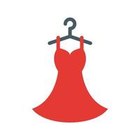 ícone de cor plana de vestido costurado vetor