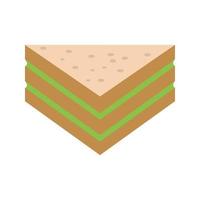ícone de cor plana de sanduíche vetor