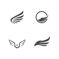 ilustração vetorial de ícone de logotipo de asa