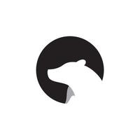 ilustração do ícone do logotipo de vetor de urso polar