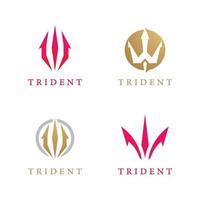 ícone de vetor de modelo de logotipo trident