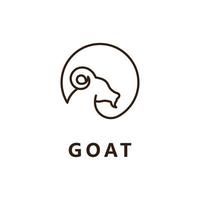 modelo de vetor de ícone de logotipo de cabra