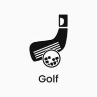 logotipo de golfe. conceito de logotipo esportivo. bom para ícone, sinal, símbolo, mascote e logotipo vetor
