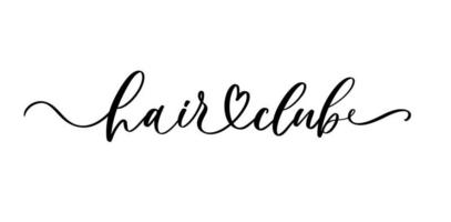 logotipo de letras de clube de cabelo de moda. logotipo do salão de corte de cabelo. vetor