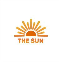 design moderno do logotipo do sol vetor