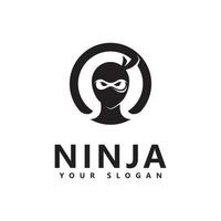 ilustração em vetor ícone logotipo ninja