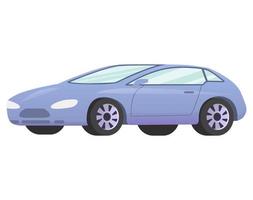 carro hatchback realista. vector realista illustration.isolated em uma vista frontal background.vehicle branco. vista lateral do veículo.