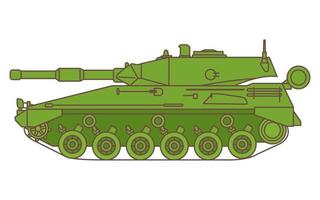 tanque argentino moderno. veículo blindado rastreado com torres e uma arma. ilustração plana. vector.isolated em um fundo branco.