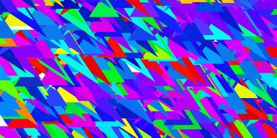 textura leve vetor multicolor com triângulos aleatórios.