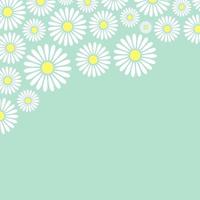 design de moldura de borda floral de margarida de primavera
