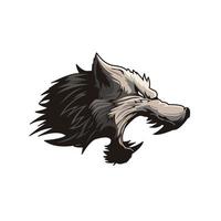 design de vetor de ilustração de logotipo de e-sport lobo
