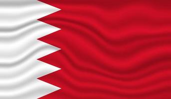 design de vetor de bandeira nacional do Bahrein. bandeira do Bahrein 3d acenando a ilustração vetorial de fundo
