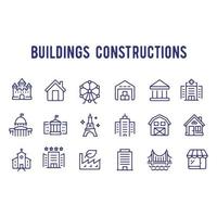 design de vetor de construções de edifícios