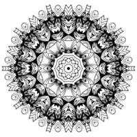 mandala de flores zen. desenho ilustração vetorial vetor