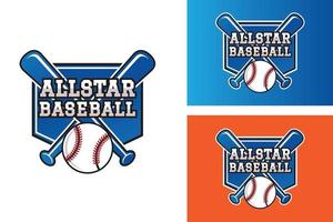 design de vetor de modelo de logotipo de campeonato de academia de clube de equipe de softball de beisebol