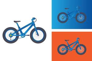 design de logotipo de bicicleta vetor estoque azul design