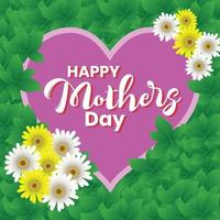 feliz dia das mães com vetor de amor