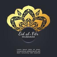 ilustração comemorativa eid mubarak. vetor