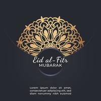 ilustração comemorativa eid mubarak. vetor