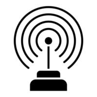ícone de glifo de antena do exército vetor