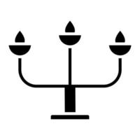 ícone de glifo de candelabro vetor