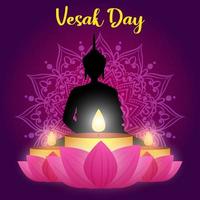 feliz dia de vesak conceito vetor