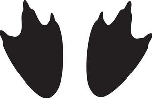 ilustração vetorial preto e branco de pés de pinguim vetor