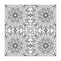 ornamento floral mandala sem costura padrão vetor