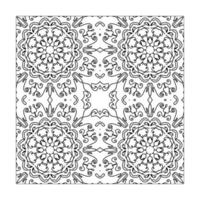 ornamento floral mandala sem costura padrão vetor