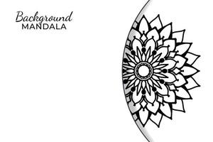 mandala de ornamento indiano desenhada à mão no estilo de fundo. vetor