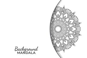 mandala de ornamento indiano desenhada à mão no estilo de fundo. vetor